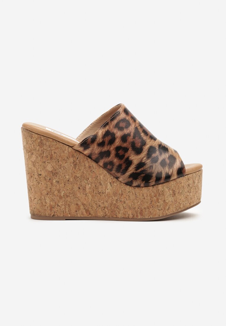 ciaodeo Papuci leopard tip saboți cu platformă Isidiva