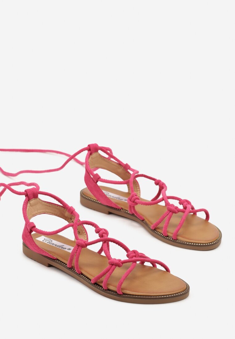 ciaodeo Sandale Romane Fucsia cu Talpă Plată Nenis