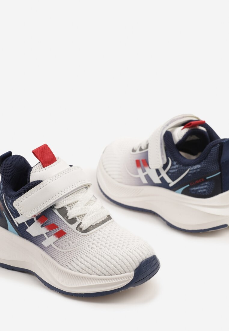 clibee Adidași Alb și Albastru cu scai cu talpă de spumă Naissina