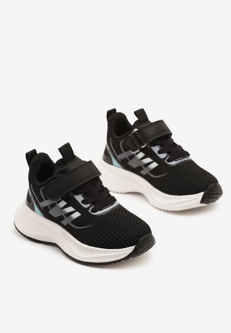 clibee Adidași Negru-Alb cu Velcro cu Talpă din Spumă Naissina