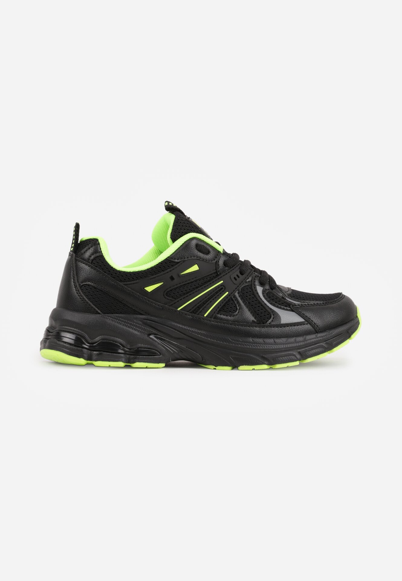 clibee Adidași Negru-Verzi cu Inserții din Plasă Thessa