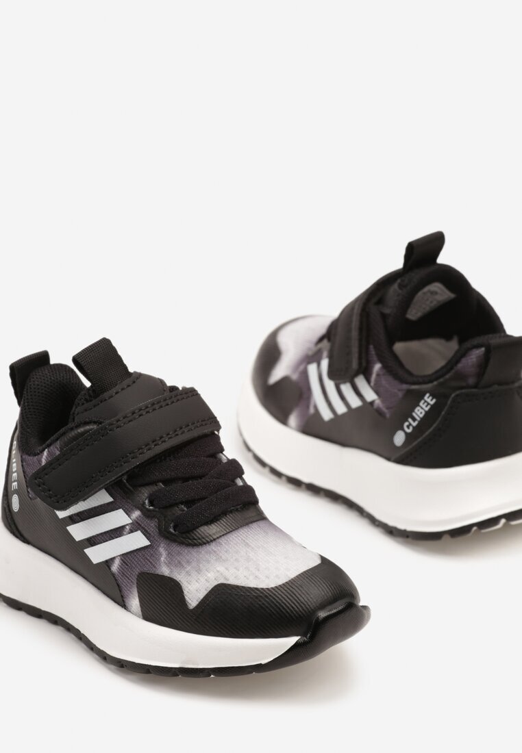 clibee Pantofi Sport Negru-Alb Adidași Decorați cu Dungi Alisse