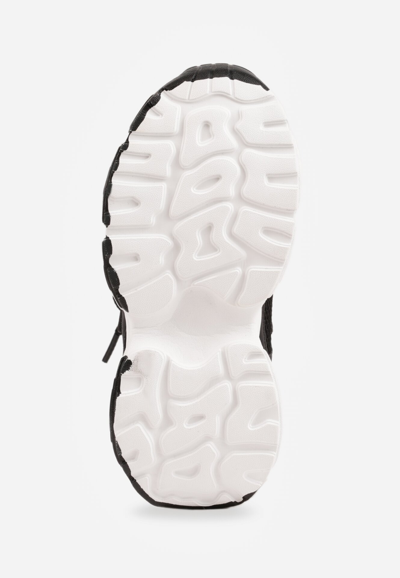 clibee Pantofi Sport Negru-Alb Sneakersy cu Scai pe Talpă Chunky Callamare