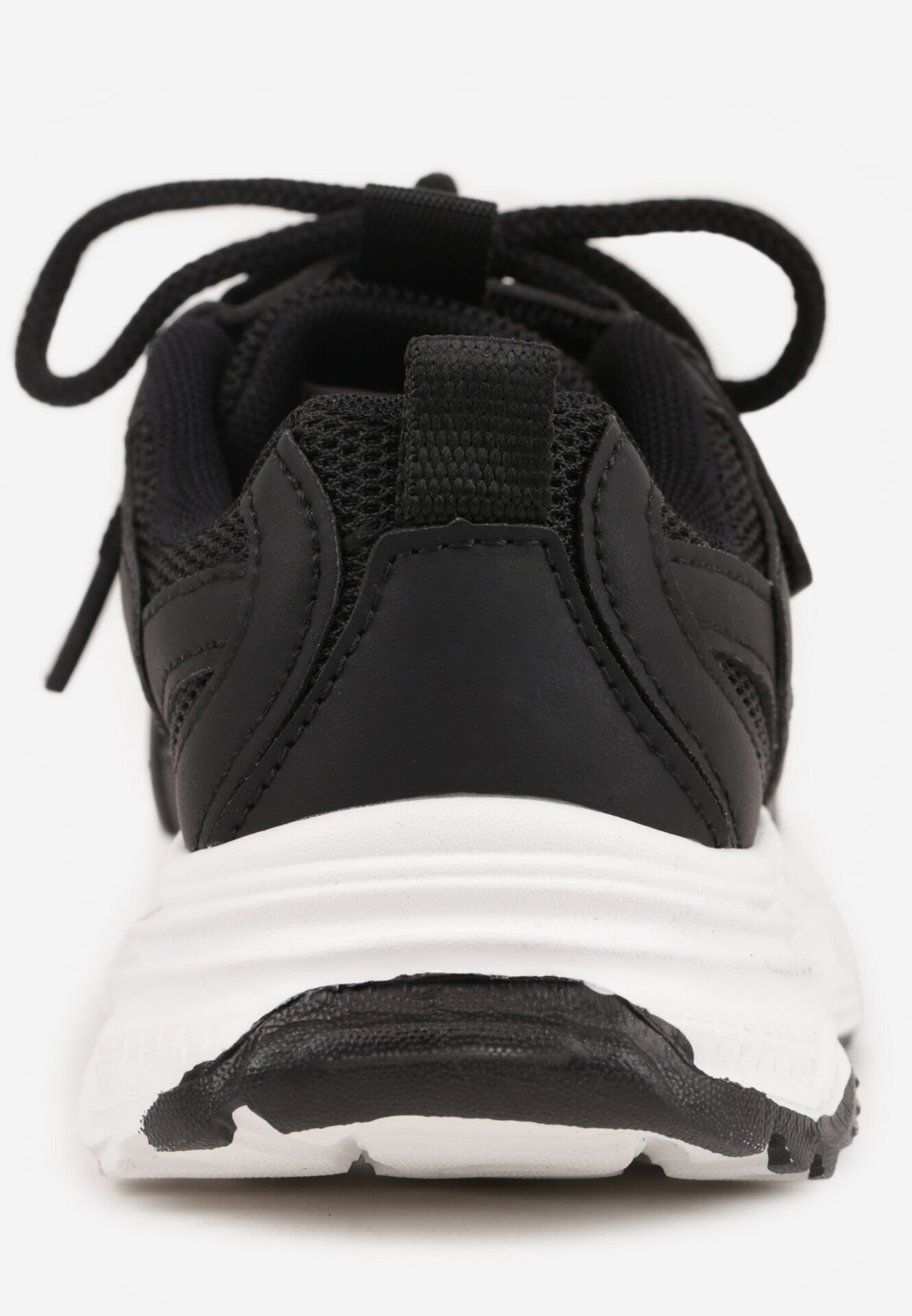 clibee Pantofi Sport Negru-Alb Sneakersy cu Scai pe Talpă Chunky Callamare