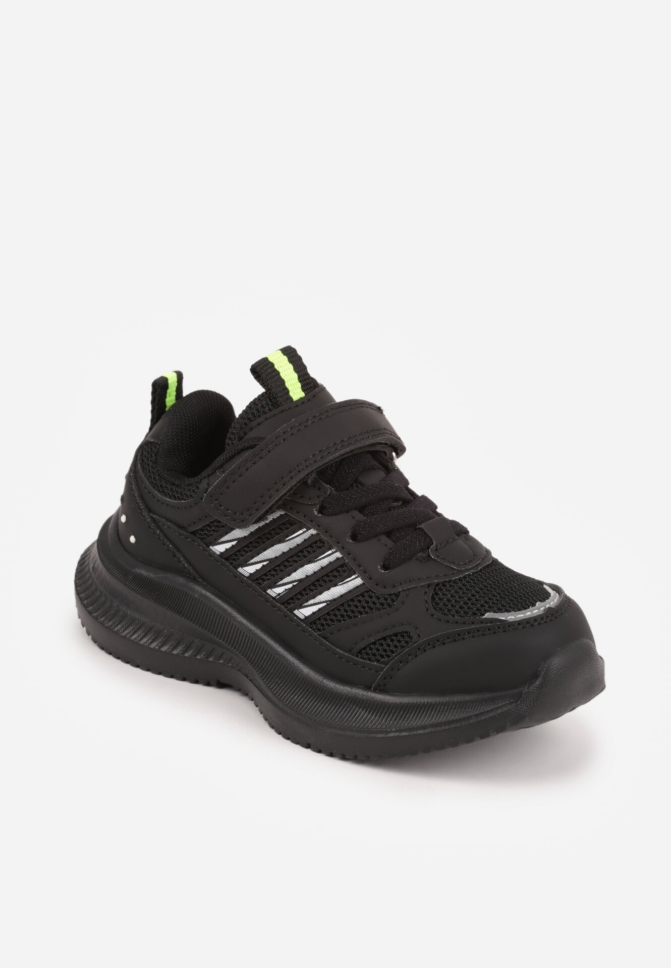 clibee Pantofi sport Negru-Verde Adidași Tip Chunky cu Talpă Groasă Kimonos