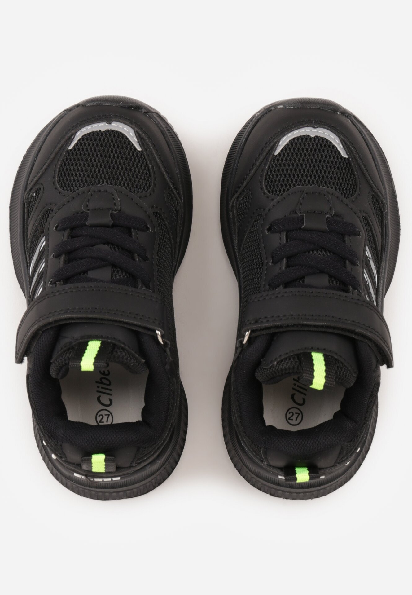 clibee Pantofi sport Negru-Verde Adidași Tip Chunky cu Talpă Groasă Kimonos