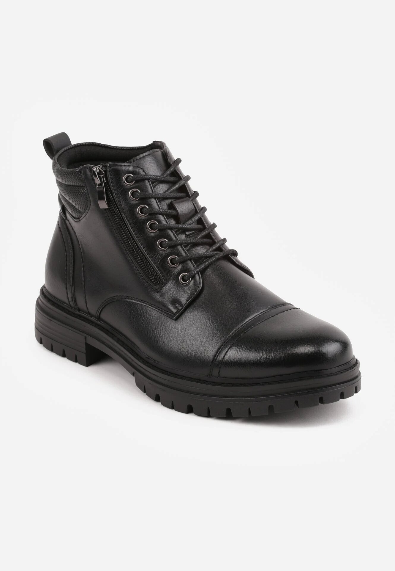 c'm homme Ghete workeri în stil rock decorate cu fermoar lateral Lisidore Negre