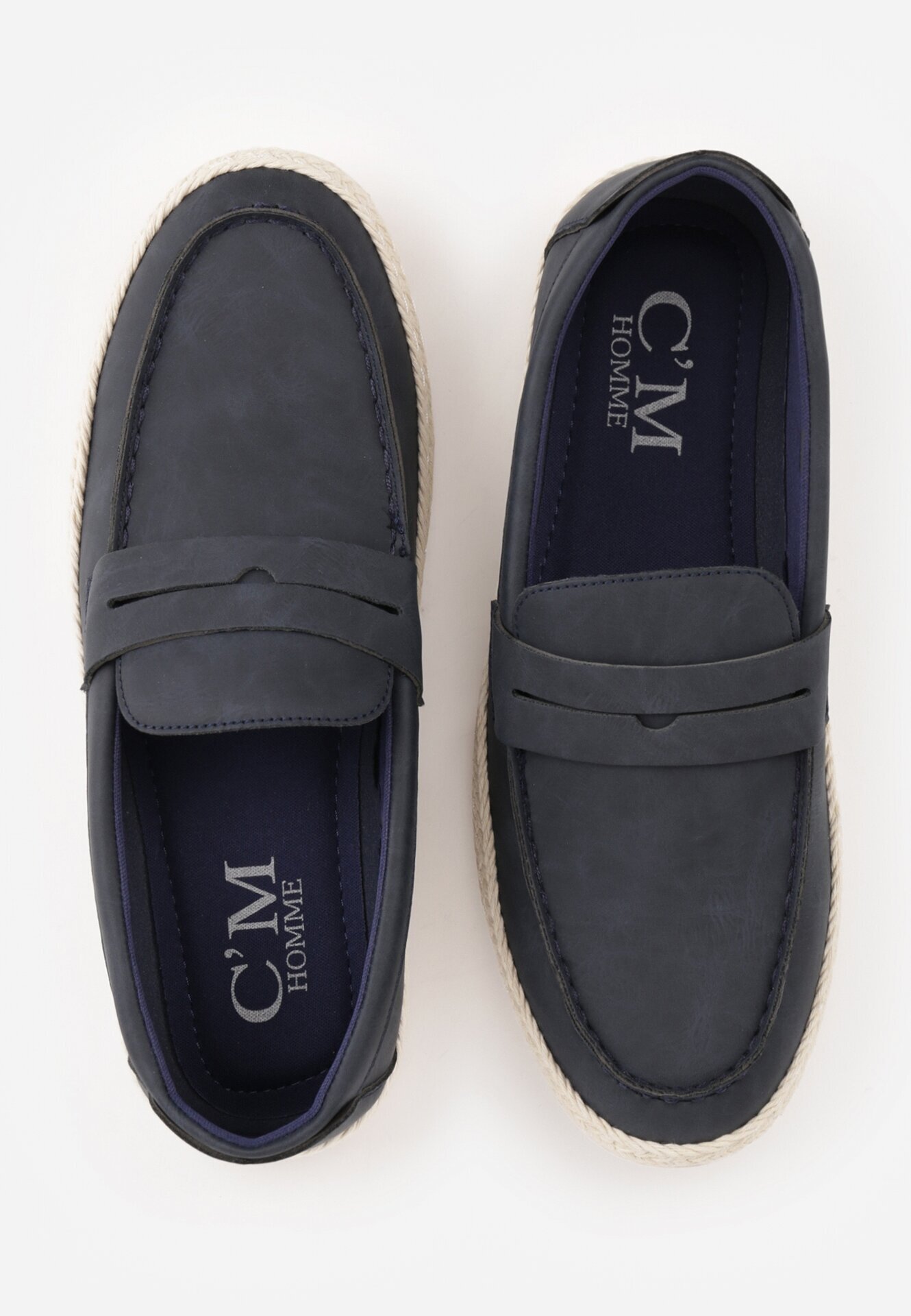 c'm homme Pantofi bleumarin Tip Mocasini Decorați cu împletitură Thalalin