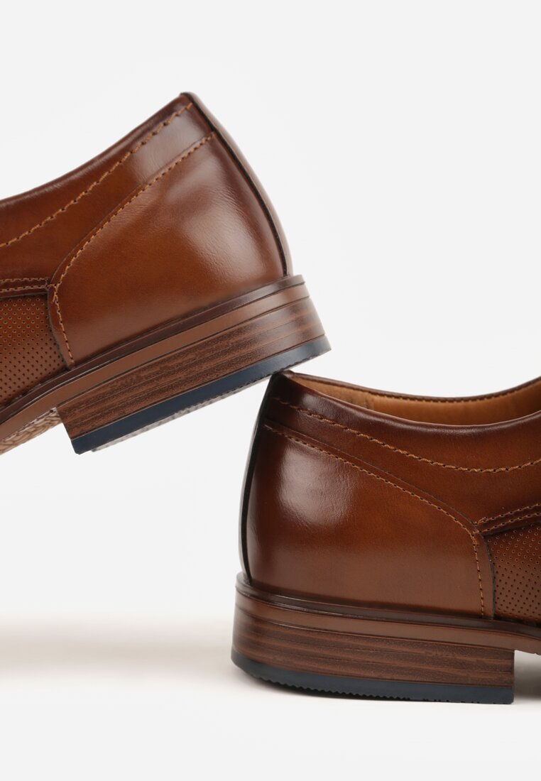 c'm homme Pantofi josi maro eleganti cu șireturi cu perforații decorative Fild