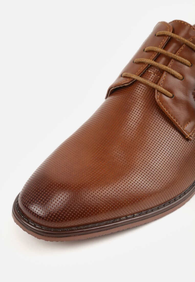 c'm homme Pantofi josi maro eleganti cu șireturi cu perforații decorative Fild