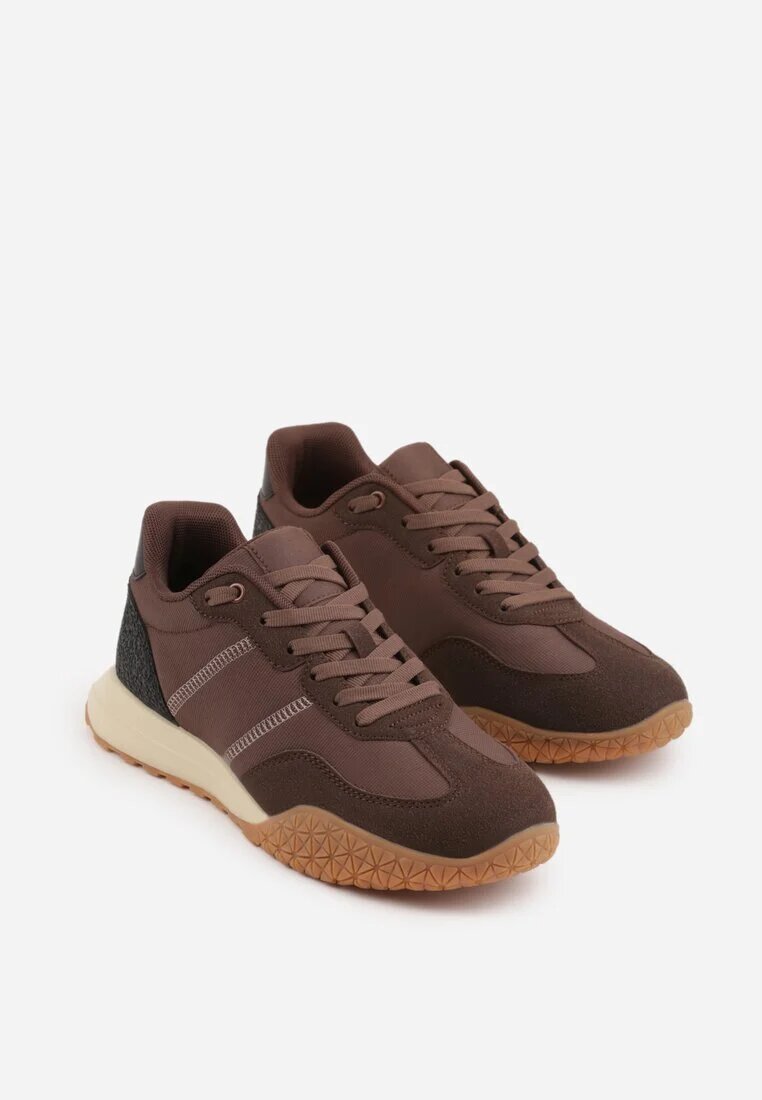 c'm homme Pantofi sport Adidași maro cu aplicații decorative Aerylia