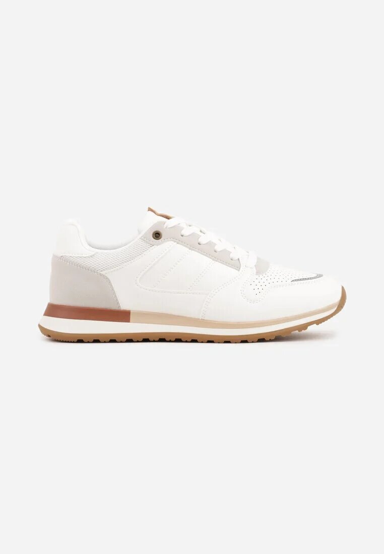 c'm homme Pantofi Sport Albi Clasici Sneakersy cu Perforație la Vârf Lasthora