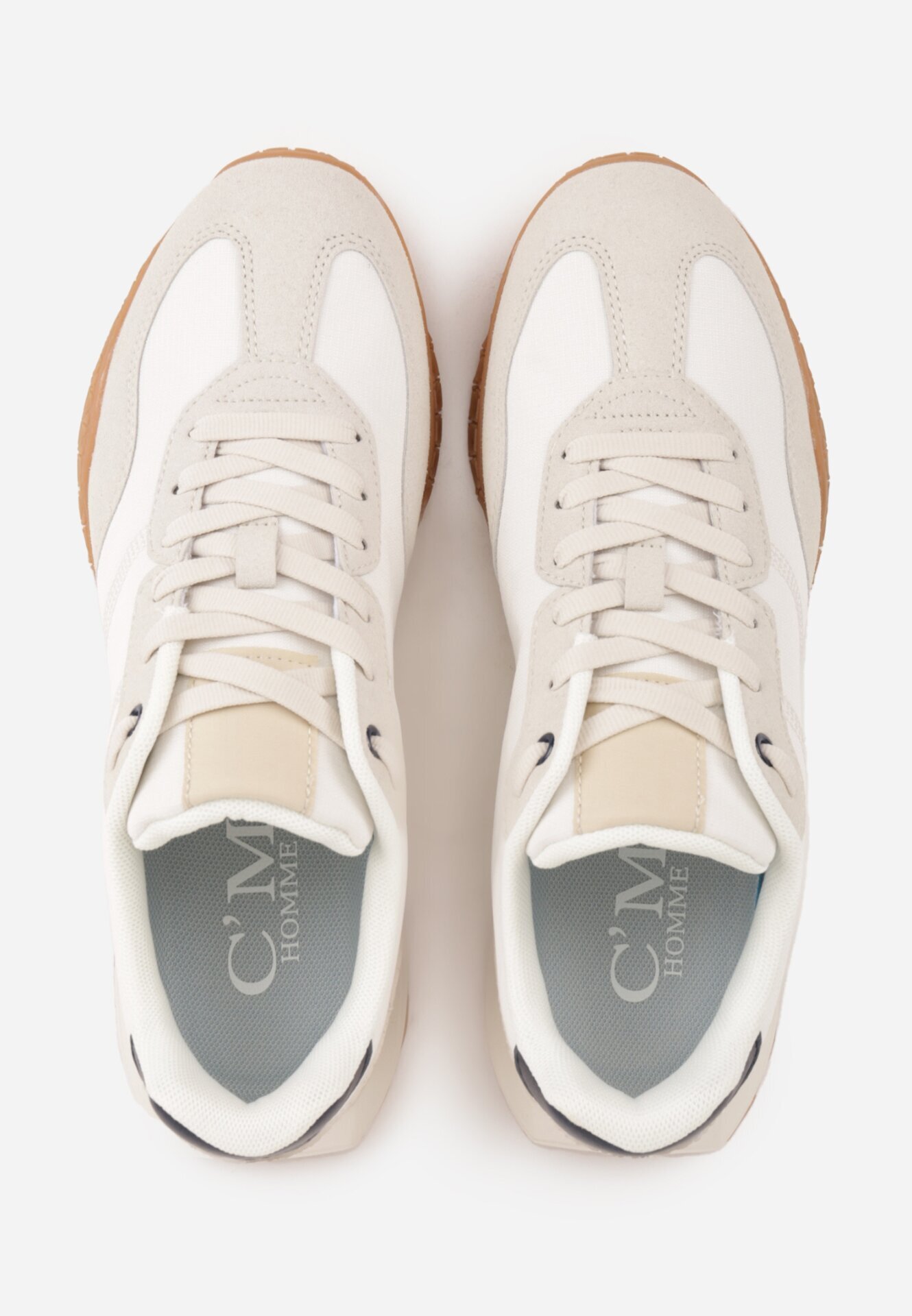 c'm homme Pantofi Sport Bej Sneakersi cu Aplicații Decorative Aerylia