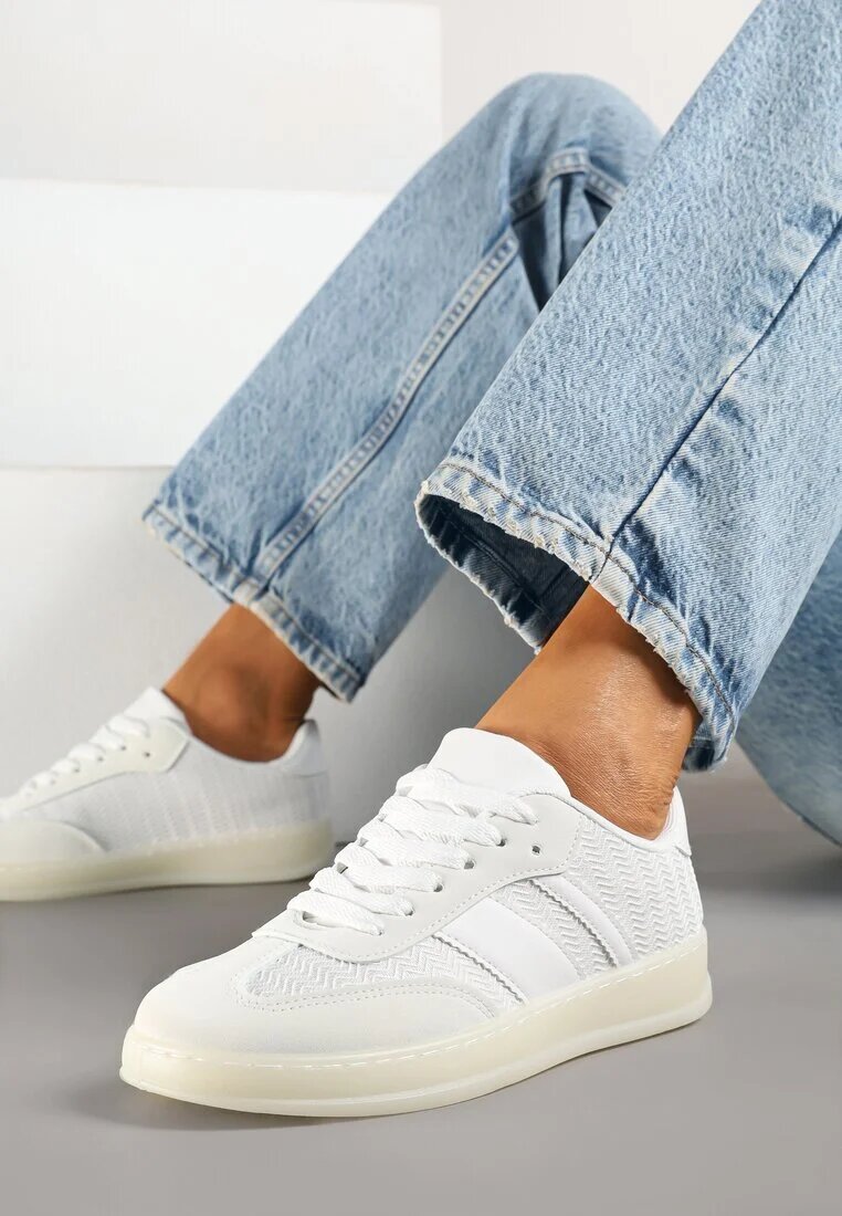 c'm paris Adidași Albi Tip Teniși cu Dungi Decorative Amodelle