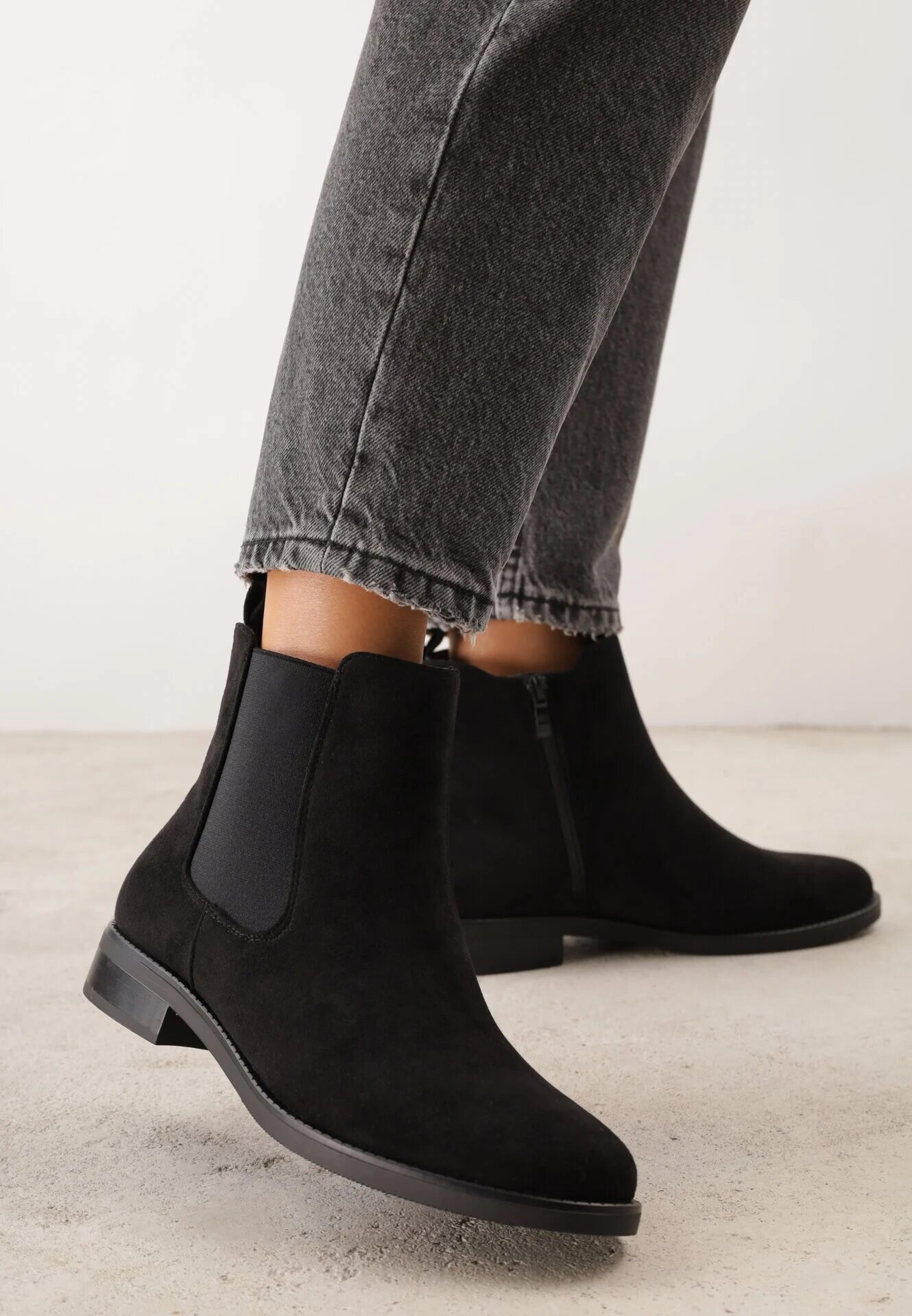 c'm paris Botine clasice în stil Chelsea Tlira Negre