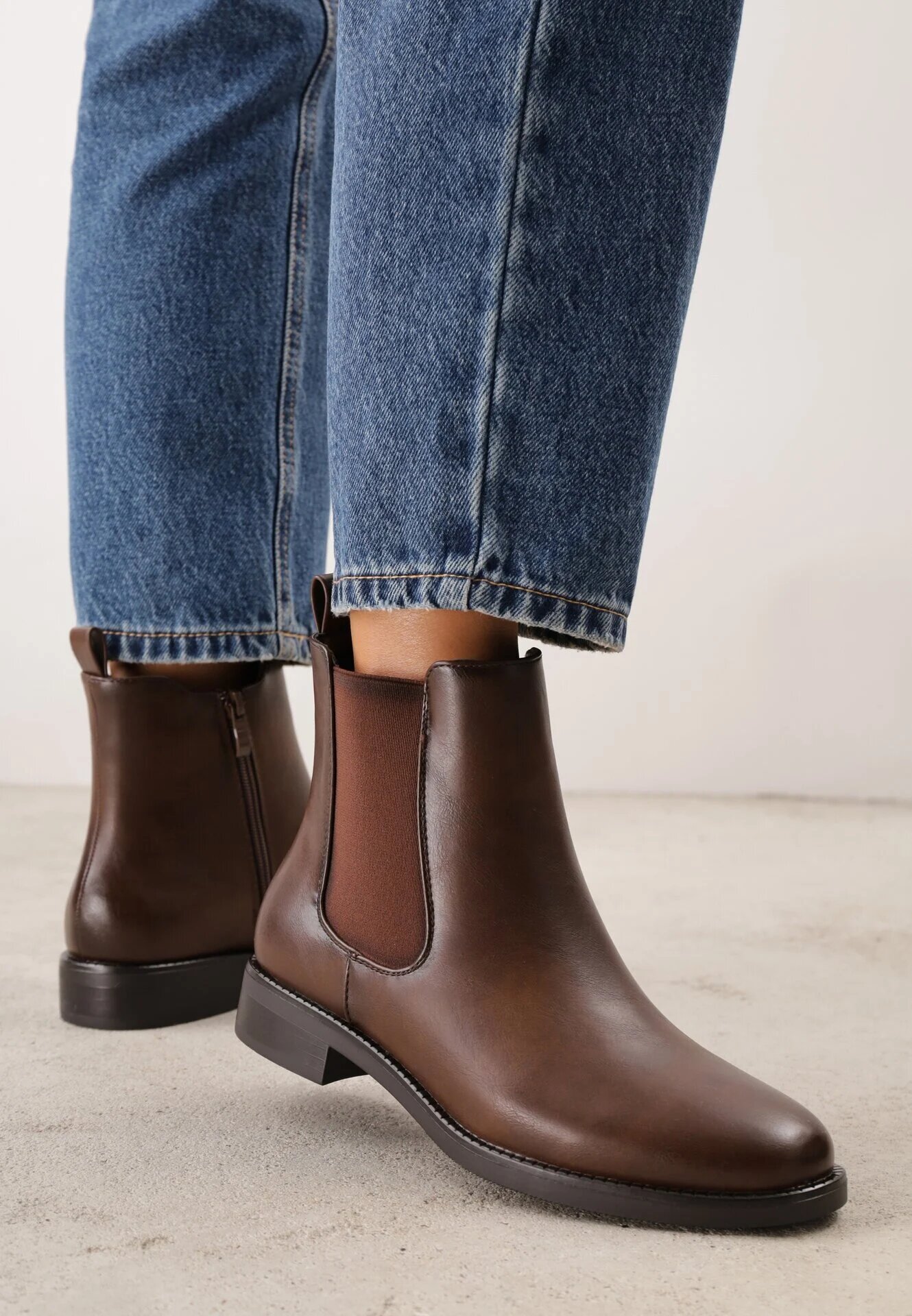 c'm paris Botine cu talpă joasă (tip chelsea) Casual cu elastic în carâmb Nellitta Maro