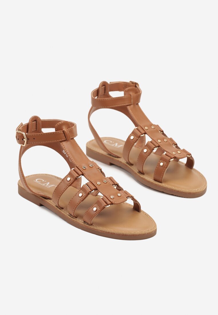 c'm paris Sandale Maro deschis Stil Gladiator cu închidere cu cataramă Desalisse