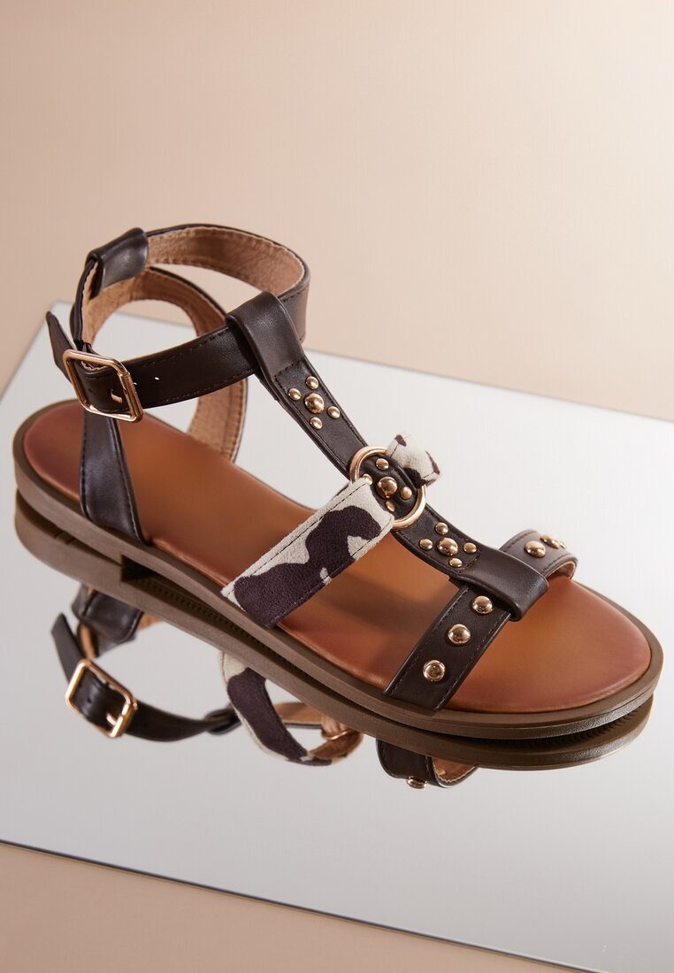 c'm paris Sandale Maro Gladiator Decorate cu nituri Valritia