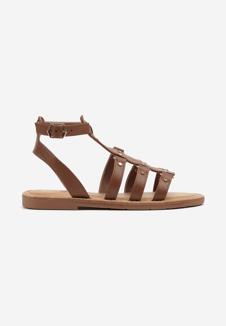 c'm paris Sandale Maro Tip Gladiator cu închidere cu cataramă Desalisse
