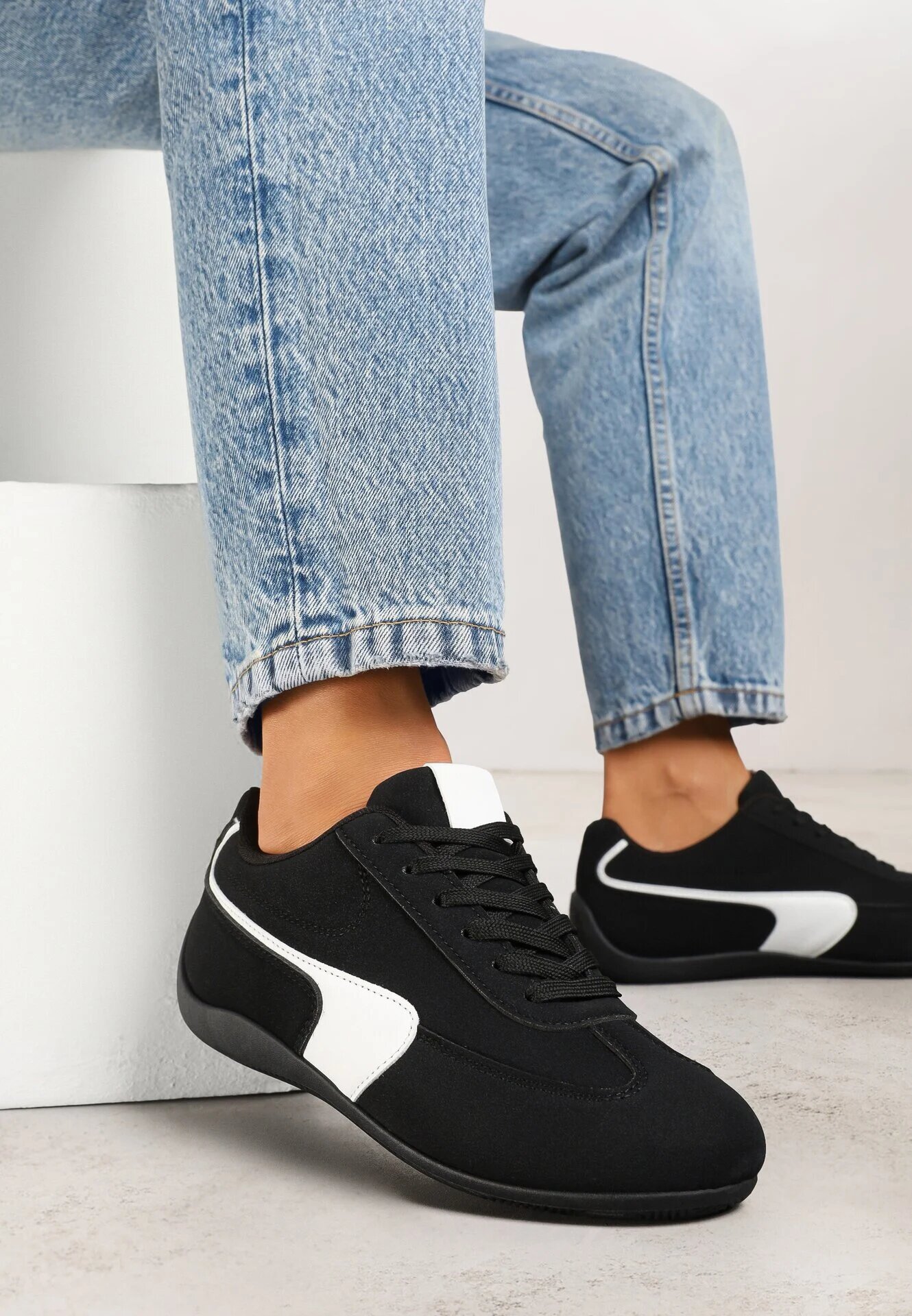 c'm paris Sneakers Negre în Stilul Tenișilor Iconici Virritia