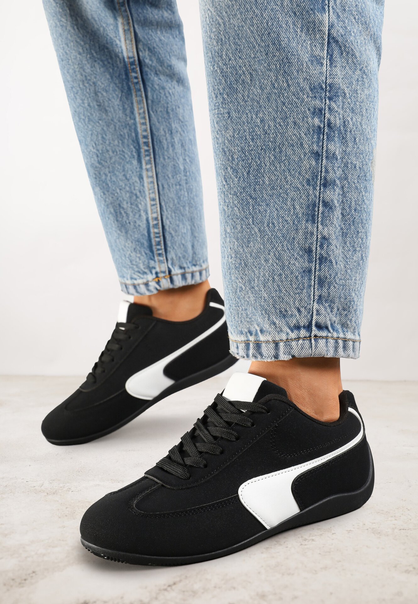 c'm paris Sneakers Negre în Stilul Tenișilor Iconici Virritia