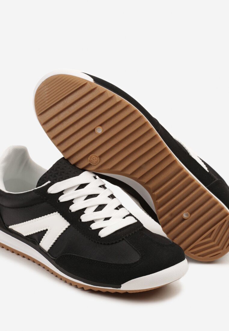 c'm paris Sneakers Negri în Stil de Pantofi de Tenis Iconici cu Cusături Decorative Valtewi