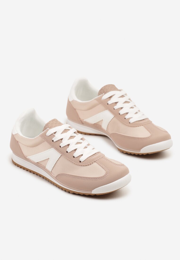 c'm paris Sneakers Roz deschis în stil de Tenisi Iconici cu Cusături Decorative Valtewi