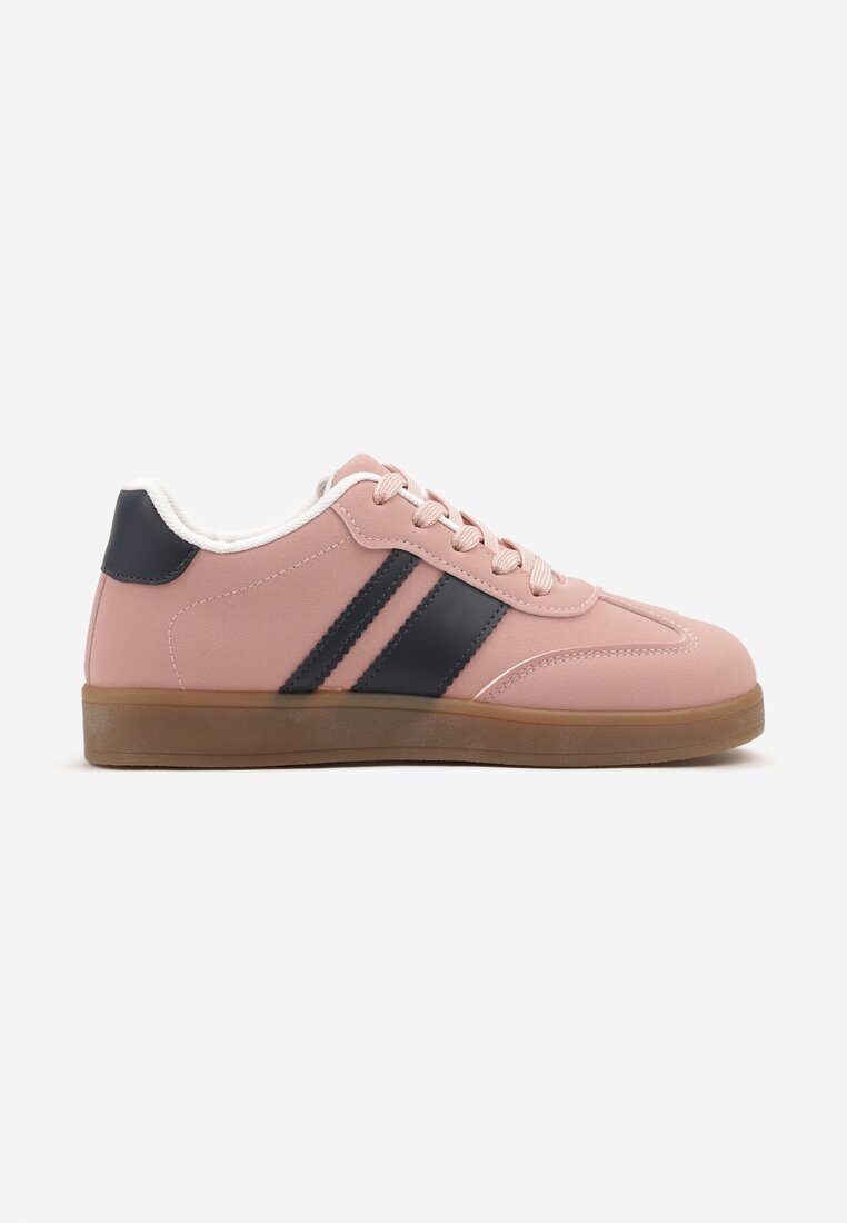 c'm paris Sneakers Tenisi roz cu Dungi Geometrice Amolita