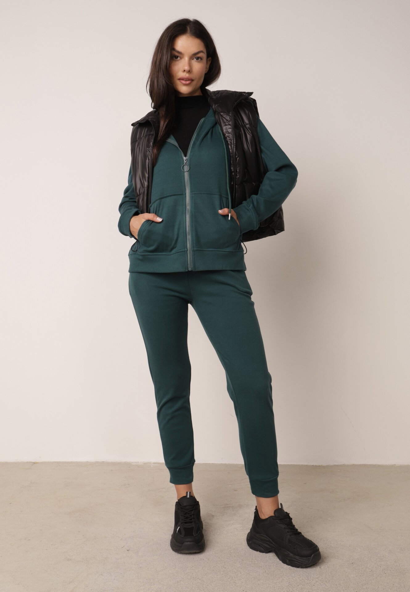  Compleu de trening din 2 piese Verde cu Bluză și Pantaloni Seraphelle
