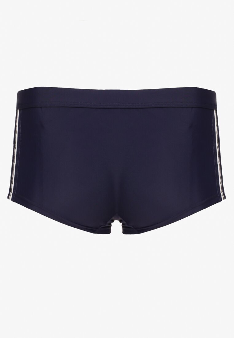 Costum de baie Bleumarin cu Dungi pe Laterale Wladia