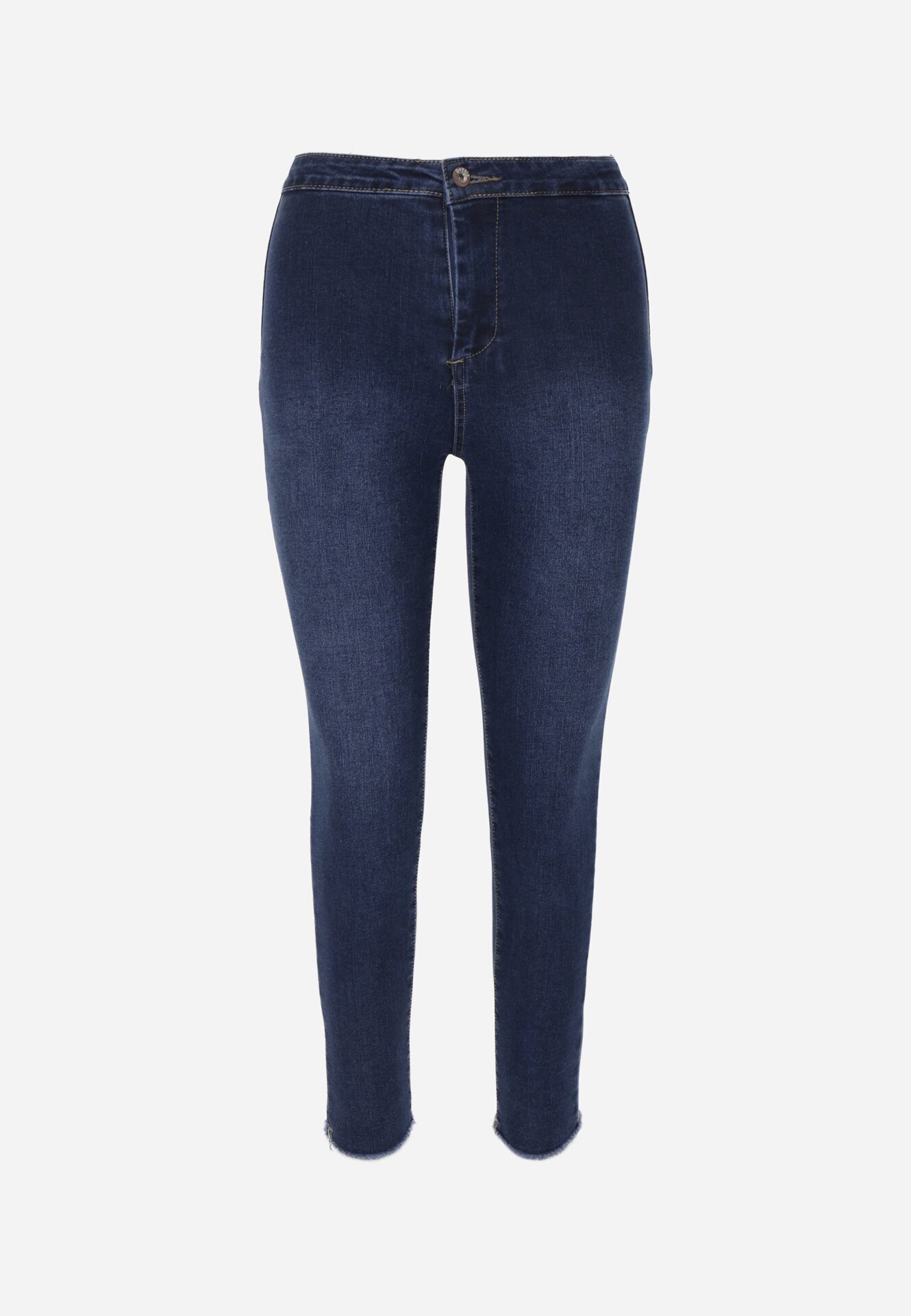 daysie Blugi Bleumarin Skinny cu Tivuri Franjurate Velesta