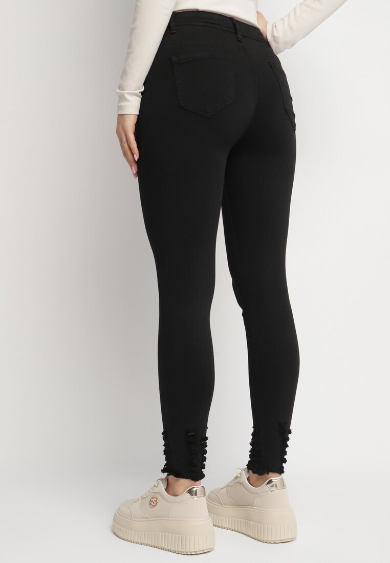daysie Blugi Negri skinny cu Vâscoză cu rupturi Taledis