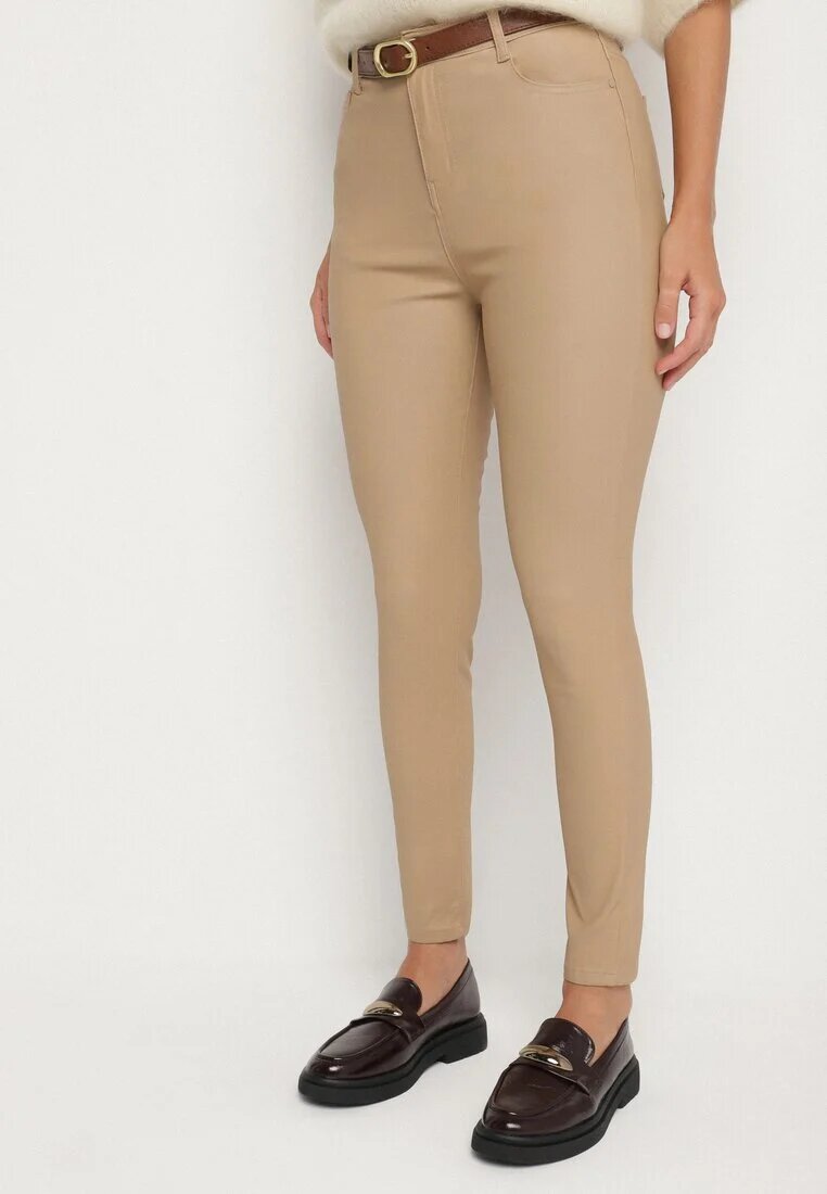 daysie Pantaloni Bej Modelatoare Skinny cu Buzunare Envoi