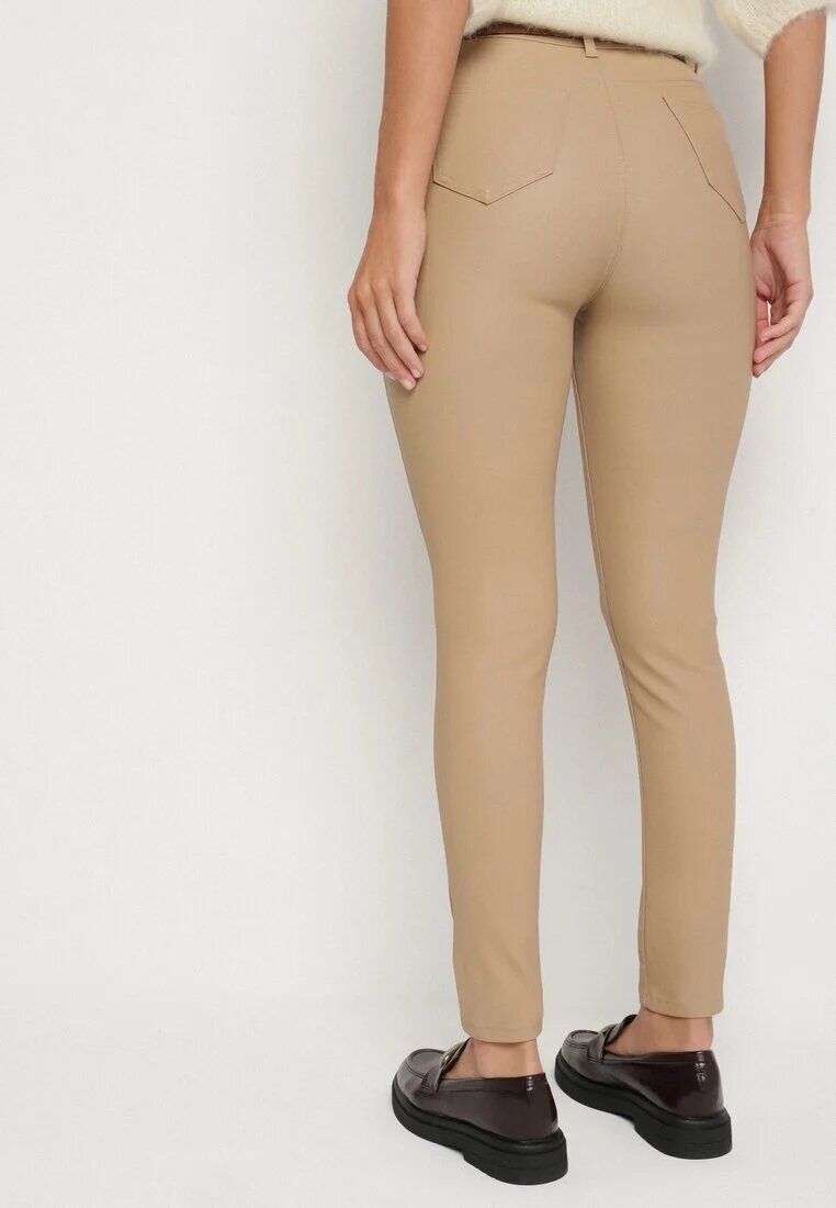 daysie Pantaloni Bej Modelatoare Skinny cu Buzunare Envoi