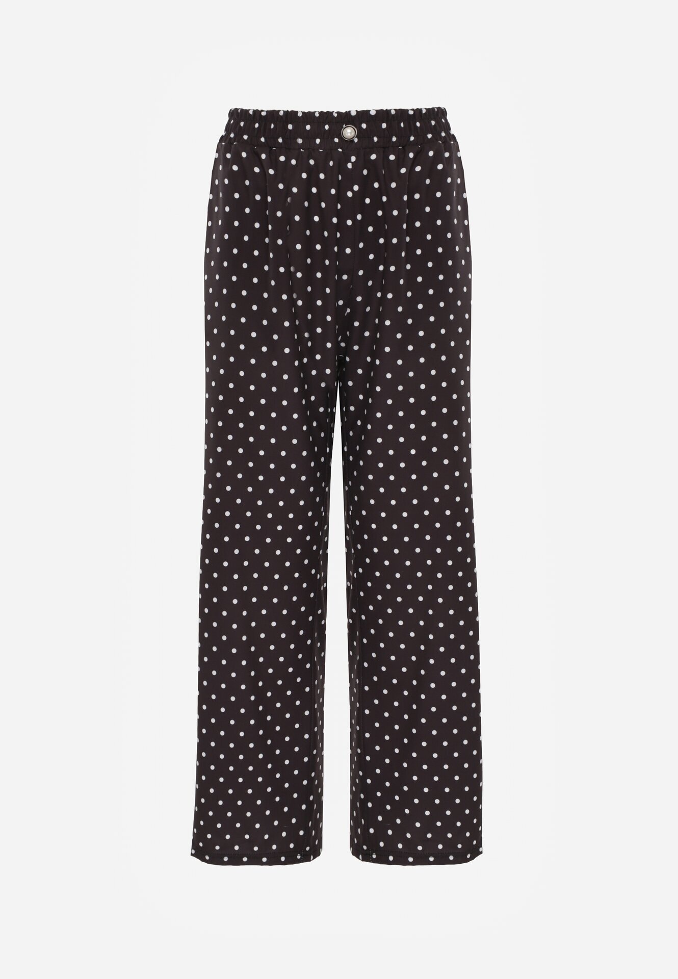daysie Pantaloni Casual cu buline largi cu talie înaltă Soleano Negri