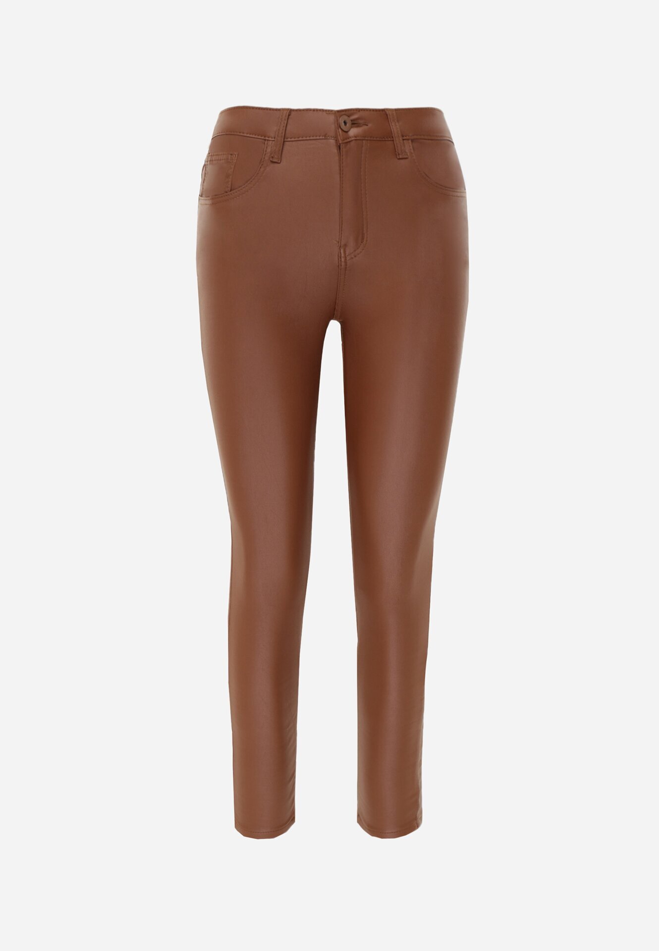 daysie Pantaloni Maro deschis Skinny din Imitație de piele Daciss