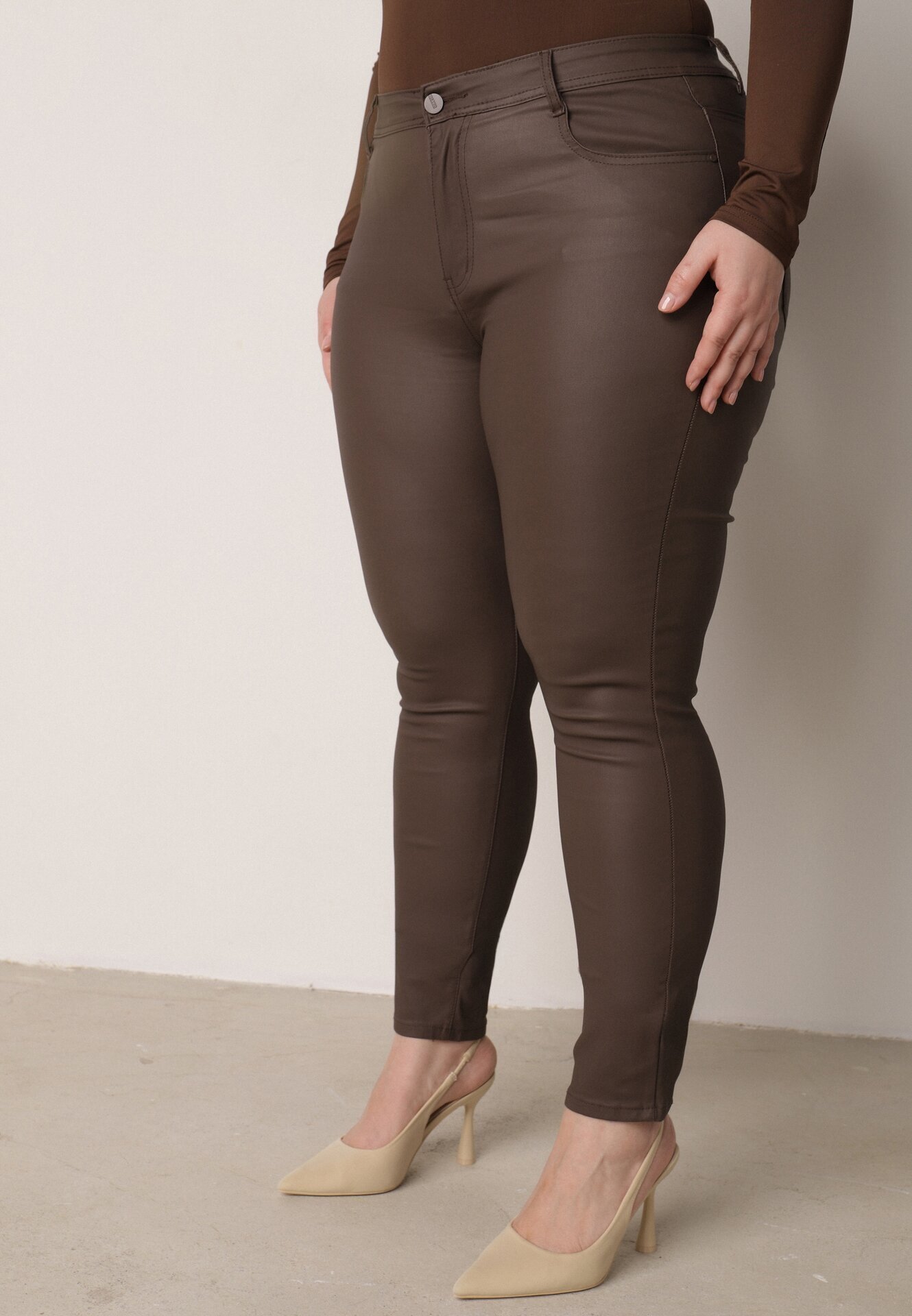 daysie Pantaloni Maro Skinny Gasi