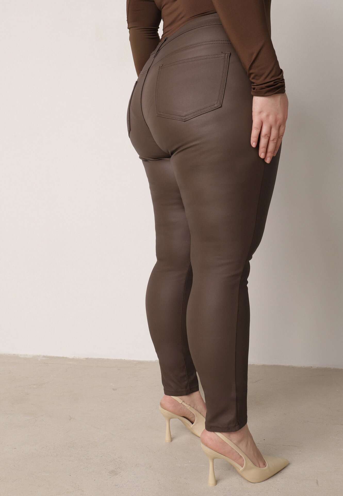 daysie Pantaloni Maro Skinny Gasi