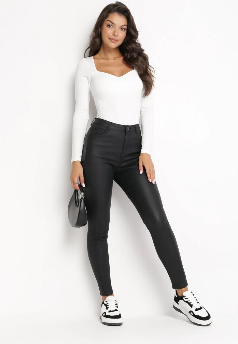 daysie Pantaloni Negri Modelatori Skinny cu Buzunare Envoi