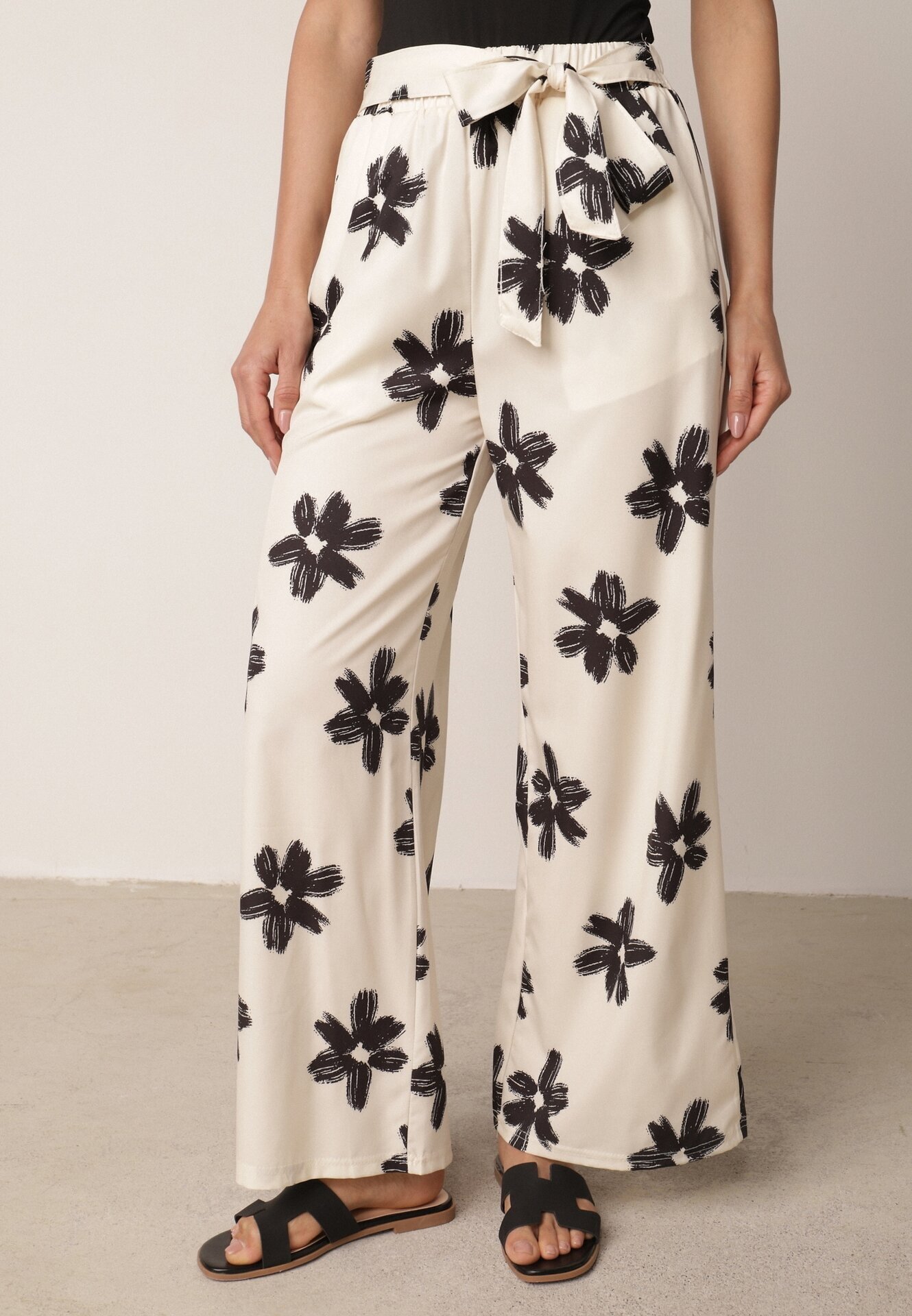 daysie Pantaloni Negru cu crem
