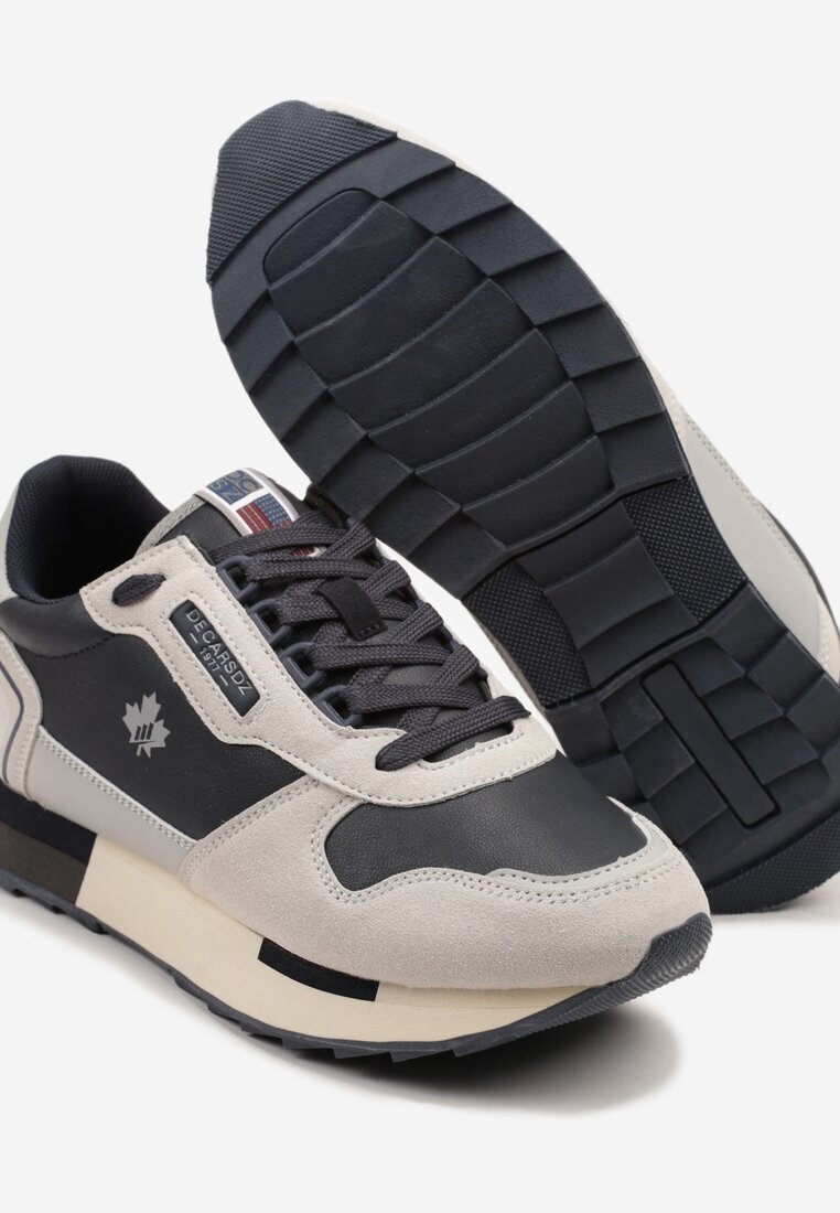decarsdz Pantofi sport tip adidași bleumarin cu aplicații decorative Vevilira