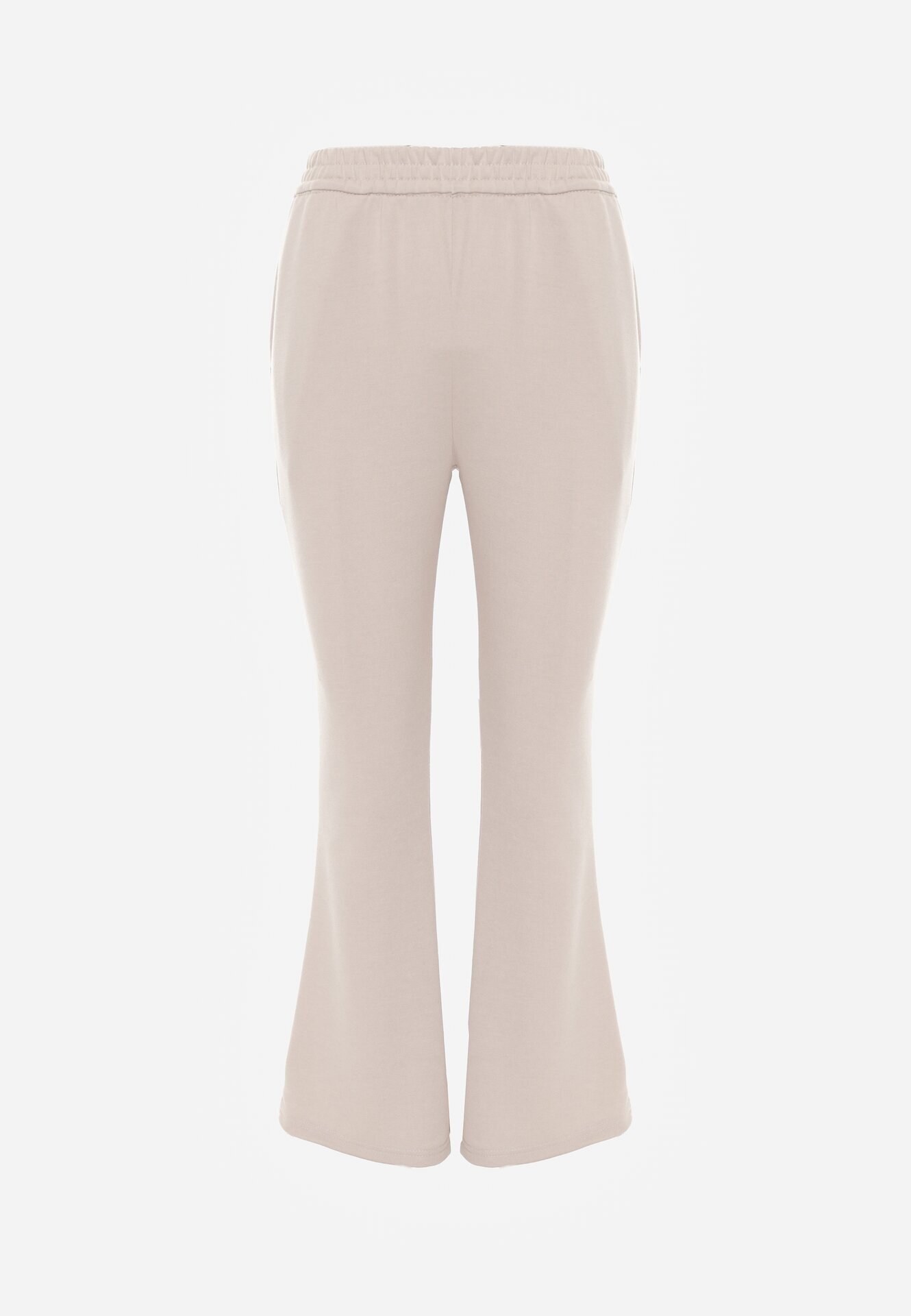 defox Pantaloni de trening Bej Evazați cu elastic în talie Efravella