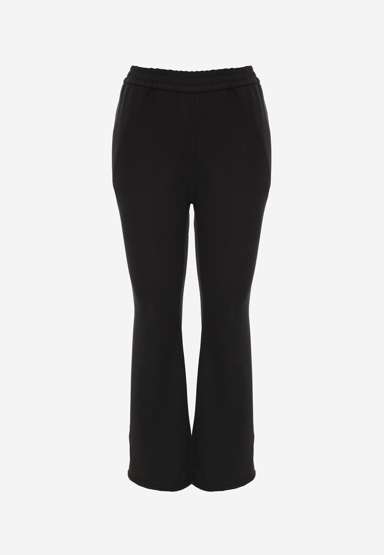 defox Pantaloni de trening Negre tip clopot cu elastic în talie Efravella
