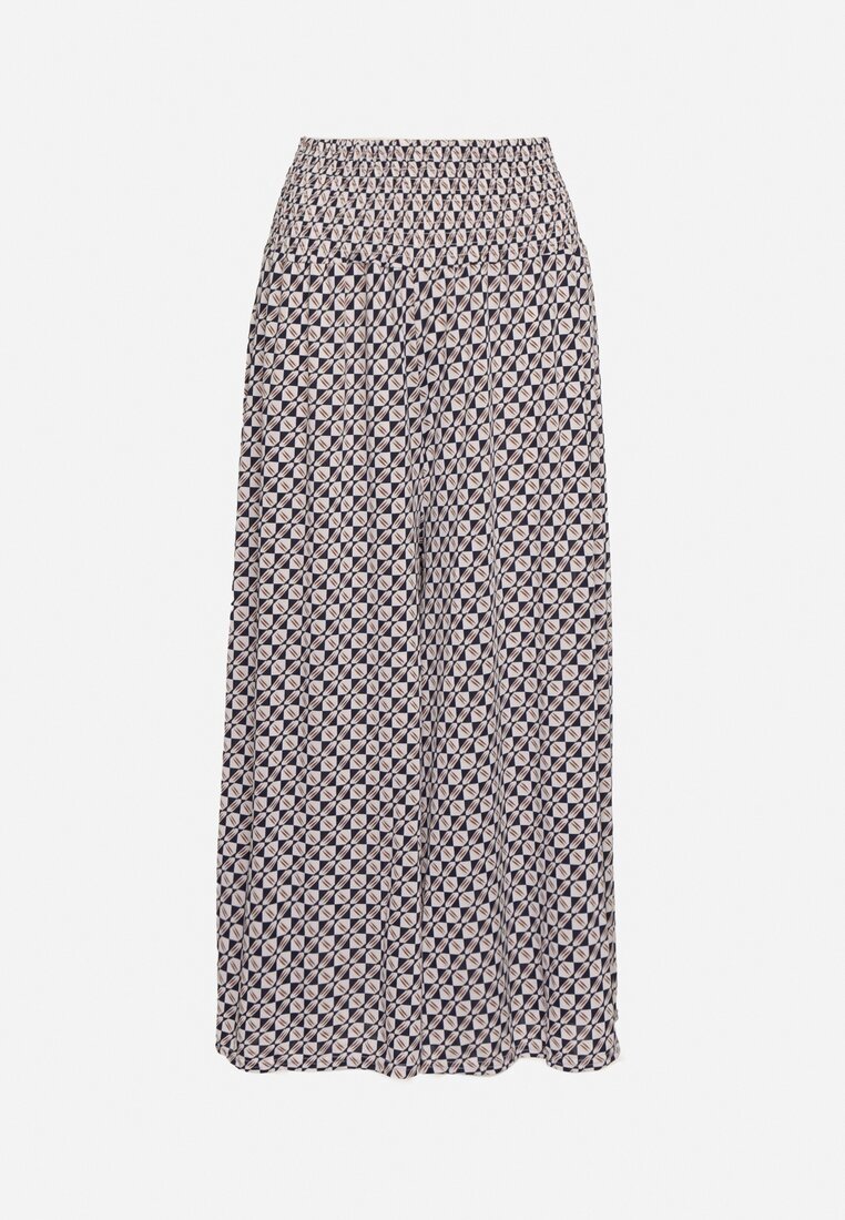 defox Pantaloni Granat Lărgi din bumbac cu Talie Înaltă și Elastic Tolaria