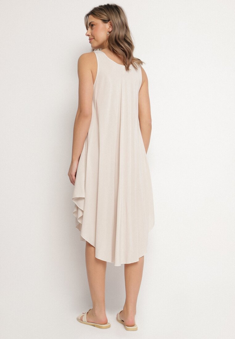 defox Rochie Bej deschis Cloche din Bumbac Tesaxelle