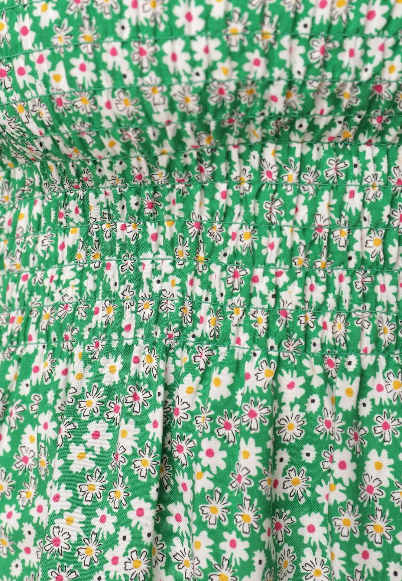 defox Rochie Verde din Bumbac pe bretele reglabile cu decolteu elastic Risetta