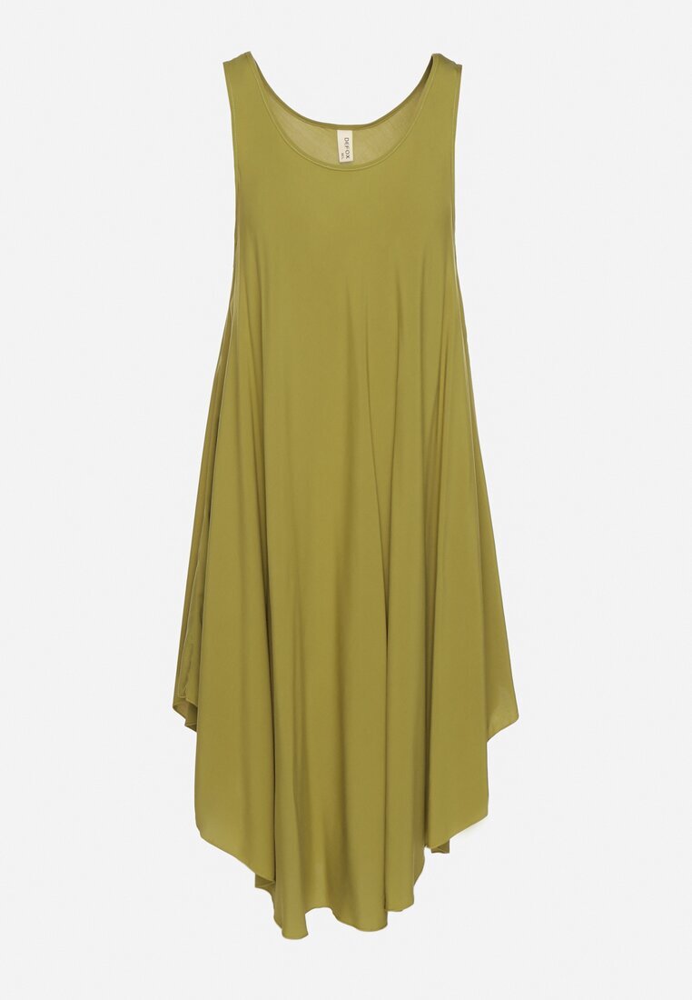 defox Rochie Verde închis Cloș din Bumbac Tesaxelle