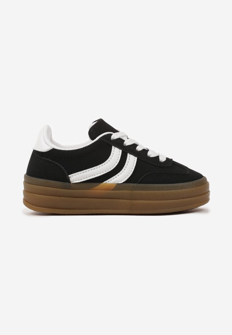 doremi Adidași Negri în Stil Tenis cu Model Geometric Olithena