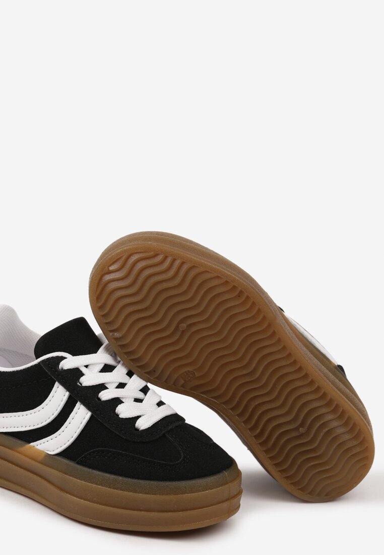 doremi Adidași Negri în Stil Tenis cu Model Geometric Olithena