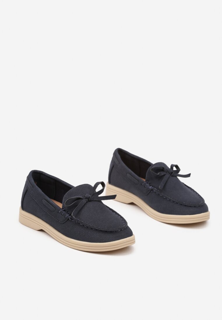 doremi Pantofi bleumarin Mocasini cu fundă decorativă Oliswenna